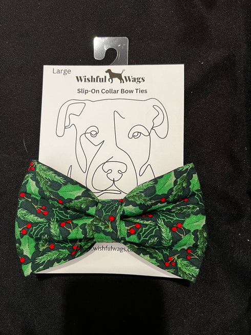 Green Mistletoe Bow Tie